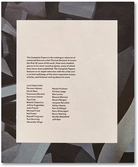 The Complete Papers Thomas Demand - MACK