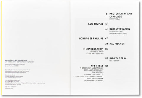 Thought Pieces: 1970s Photographs by Lew Thomas, Donna-Lee Phillips, and Hal Fischer Erin O'Toole (ed.) - MACK