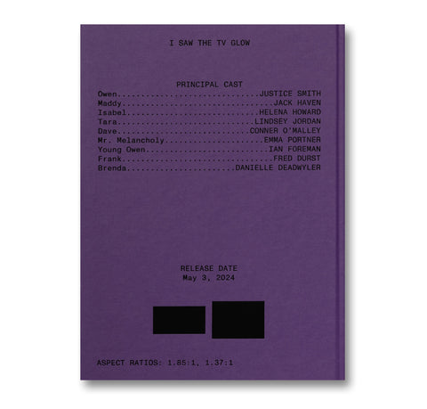I Saw the TV Glow Screenplay Book