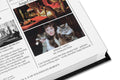Close-up of the book cover for The Encyclopedia of Movie Cats by A24, featuring feline illustrations and film-themed design elements.