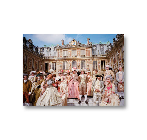 Making Marie Antoinette stationery postcard by IMPORTANT FLOWERS featuring elegant vintage portrait design on textured paper