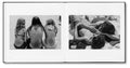 Open photography book "American Teen" by Important Flowers showcasing black-and-white portraits and candid youth scenes.