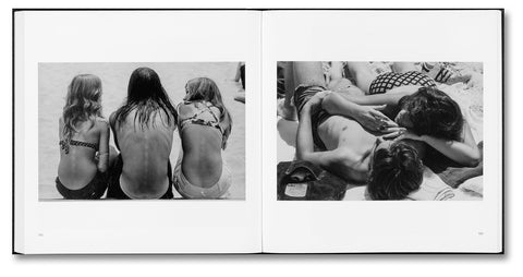 Open photography book "American Teen" by Important Flowers showcasing black-and-white portraits and candid youth scenes.