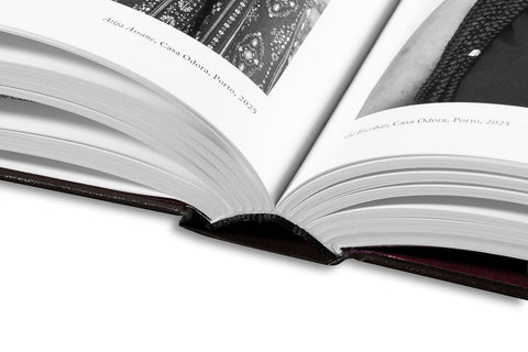 Close-up of the cover design of Faces and Phases photography book by MACK, showcasing detailed visual elements and artistic typography.