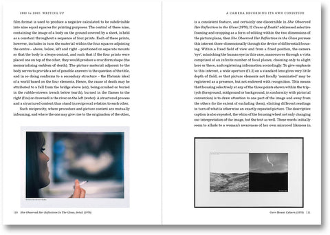 Cover image of "Written Down / Written Up," a book by John Hilliard published by MACK, featuring minimalist cover art.