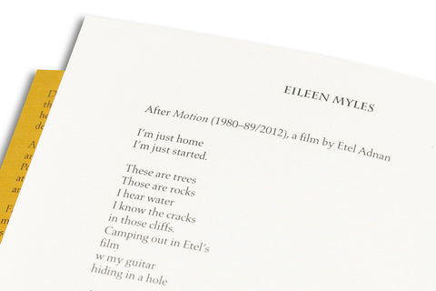 My Center is Not in the Solar System: Tributes to Etel Adnan