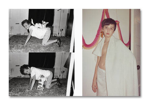 Open photography book titled "NH Family" by SPBH Editions, featuring images and text on a clean white background.