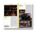 Open spread of A24's "On Location in New York City" film book showing vibrant NYC street scenes and film production images.