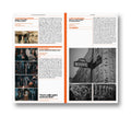 Open film book titled "On Location in New York City" by A24, showcasing pages with images and descriptions of NYC filming locations.