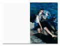 Open photography book titled "Positions" by MACK, showing a page with photographic images and text on a white background.