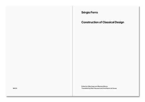 Construction of Classical Design title page
