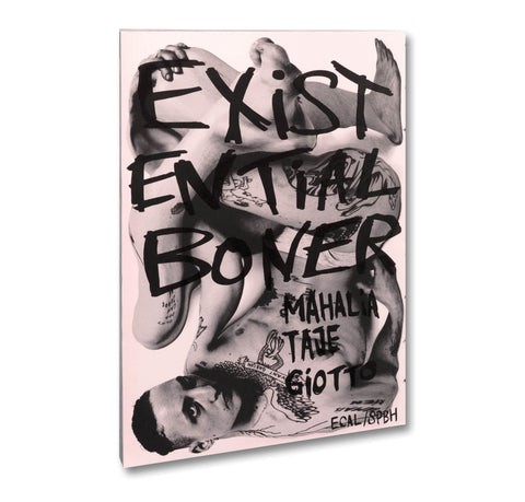 Photographic book titled "Existential Boner" by SPBH Editions featuring abstract and provocative black-and-white images on the cover.