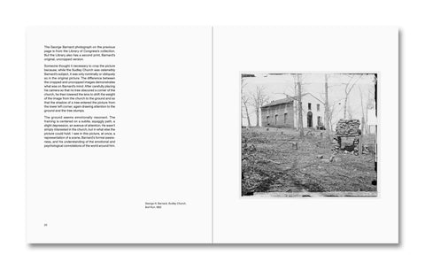 Open photography book titled The Mental Image by MACK, featuring black and white images and artistic layout pages.