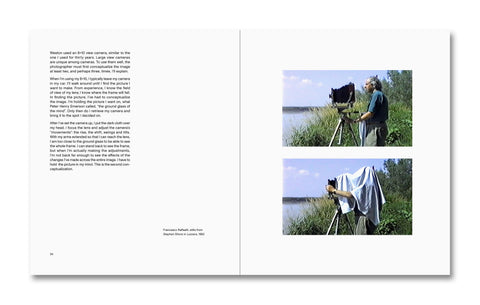 Open photography book titled "The Mental Image" by MACK showing black and white images on a clean layout