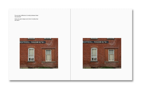 Open photography book titled "The Mental Image" by MACK, displaying black-and-white photographs on glossy pages.