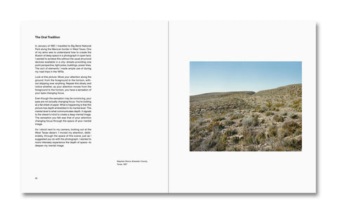 Open photography book titled The Mental Image by MACK showing black and white photographic pages with abstract imagery.