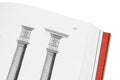 Detailed view of classical architecture design from MACK's architecture book by Sergio Ferro, showcasing intricate construction details.