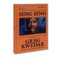 Front cover of the Sing Sing screenplay book by A24, featuring bold typography and artistic design related to the film.