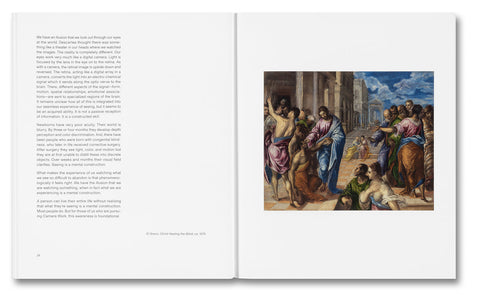 Open photography book titled "The Mental Image" by MACK, showing black and white landscape photographs on glossy pages.