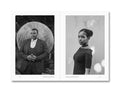 Open photography book "Faces and Phases" by MACK showing a two-page spread with black-and-white portrait images.
