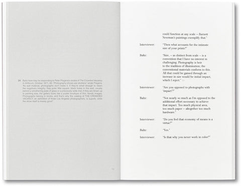 An Interview with Lewis Baltz