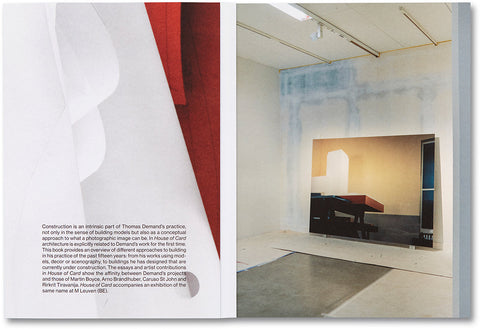 Open art book titled House of Card by MACK featuring intricate card-themed illustrations and vibrant artwork pages.