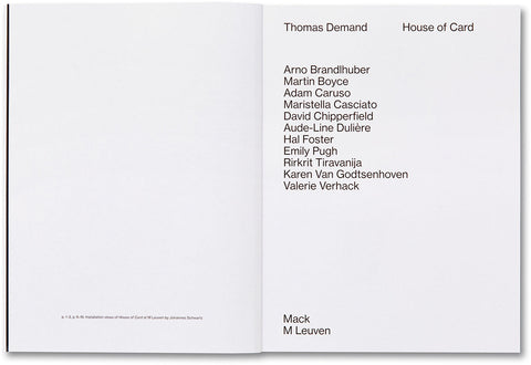 Open art book titled "House of Card" by MACK, featuring vivid illustrations and creative card-themed artwork on pages.