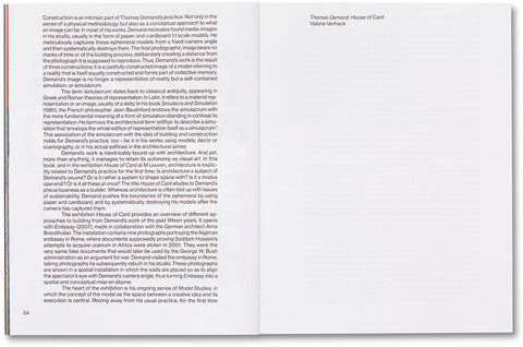Open art book titled House of Card by MACK featuring detailed illustrations on glossy pages.